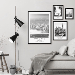 Black And White Coordinates Wall Art Canvas Painting