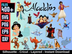 Aladdin Files, Svg Bundle , Aladdin Svg, Princess Jasmine , Genie svg, Aladdin svg, princess svg, Aladdin png, silhouett