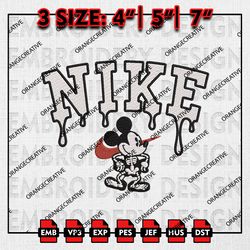 Nike Mickey Skeleton Halloween Embroidery files, Disney Halloween Embroidery Designs, Halloween Machine Embroidery