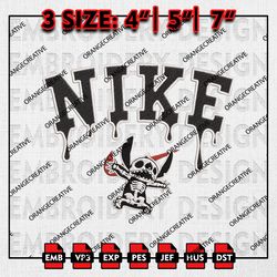 Nike Stitch Costume Skeleton Embroidery, Spooky Season, Halloween Embroidery, Stitch Machine Embroidery Files