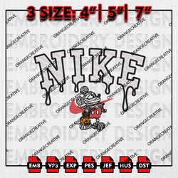 Nike Mickey Mummy Trick R Treat Embroidery, Disney Halloween Emb Files, Spooky Halloween Machine Embroidery Design