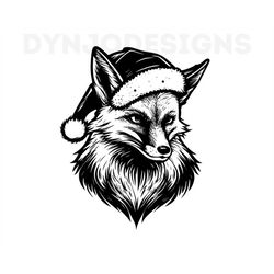 Santa Fox , Fox Svg , Christmas Designs