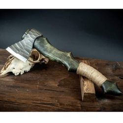 CUSTOM HAND FORGED CARBON STEEL VIKING TOMAHAWK TACTICAL HUNTING HATCHET AXE