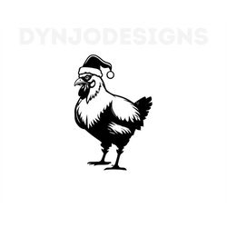 Santa Chicken , Chicken Svg , Christmas Designs