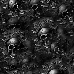 Skulls 52 Pattern Tileable Repeating Pattern