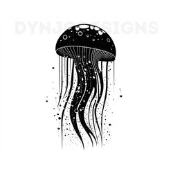 Jellyfish Svg, Jellyfish Clipart, Jellyfish Png, Jellyfish Head, Jellyfish Cut Files For Cricut , Jellyfish Silhouette,