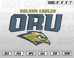 Oral Roberts Golden Eagles Embroidery File, NCAA Teams Embroidery Designs, Machine Embroidery Design File
