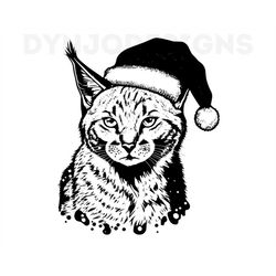 Santa Bobcat , Bobcat Svg , Christmas Designs