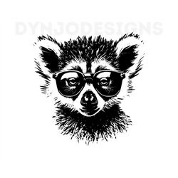 Lemur With Sunglasses , Lemur Svg , Summer T-Shirt Designs