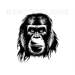 Orangutan Head , Orangutan Svg , Cut Files For Cricut , Laser Engraving Files