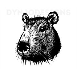 Capybara Head , Capybara Svg , Cut Files For Cricut , Laser Engraving Files