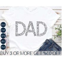 Dad SVG, Fathers Day SVG, Best Dad Ever SVG, Papa Svg, Dad Shirt Svg, Daddy Svg, Png, Svg Files For Cricut, Sublimation