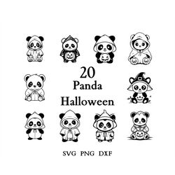 Panda Halloween Bundle , Panda Svg , Halloween Designs