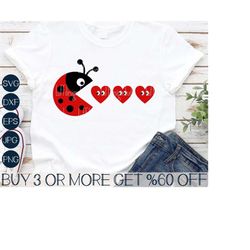Ladybug SVG, Funny Valentines Day Shirt SVG, Kids Valentine Boys SVG, Boys Valentine Png, Svg File For Cricut, Sublimati