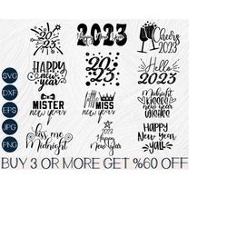 2023 SVG Bundle, New Years SVG, Happy New Year SVG, Christmas Svg, New Year Png, Shirt, Svg Files For Cricut, Sublimatio