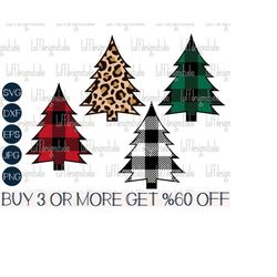 Christmas Tree SVG Bundle, Leopard Print SVG, Buffalo Plaid SVG, Cheetah Pattern, Png, Svg Files For Cricut, Sublimation