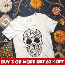 Skeleton SVG, Halloween SVG, Skull SVG, Sugar Skull, Funny, Mexican, Horror, Shirt, Png, Svg Files For Cricut, Sublimati