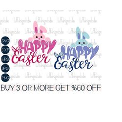 Happy Easter SVG, Easter Bunny SVG, Kids Easter SVG, Spring Svg, Popular Svg, Png, Dxf, Svg Files For Cricut, Sublimatio