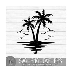Palm Trees - Instant Digital Download - svg, png, dxf, and eps files included! Vacation, Summer, Tropical, Ocean, Water,