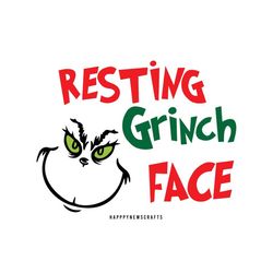 Resting Grinc Face Svg, Grinc Svg, Christmas Svg, Merry Christmas Svg,Funny Christmas Svg, Christmas Shirt Svg, Family C