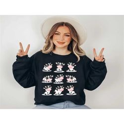 Cute cow sweatshirt, gift for farmers, western lover sweatshirt, cowboy sweater, cute cowgirl hoodie, highland cow hoodi