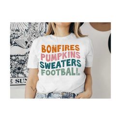 Bonfires Pumpkins Sweaters FootballPNG, Retro Fall,Pumpkin Spice Latte PNG, Fall Png Pumpkin Season PNG, Spooky Vibes Pn