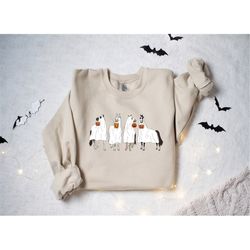 Halloween Horse Ghost Sweatshirt, Cowboy Western Halloween Sweatshirt, Ghost Sweater, Halloween Gifts, Boo Shirt, Spooky