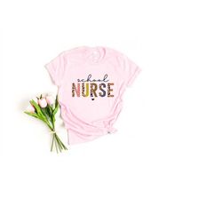school nurse shirt, nurse shirt, school nurse gift, nurse leopard, school nurse tee, nurse appreciation, gift for nurse,