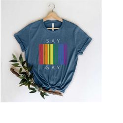 Say Gay Barcode Shirt, Pride Shirt, LGBT Shirt, Love is Love Shirt, Equality Shirt, Gay Pride Shirt,Human Rights Shirt,