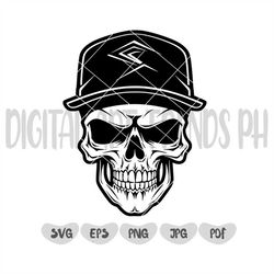 Dad Hat Skull SVG | Skeleton Baseball Cap SVG | Dad Svg | Dad Life Svg | Dad Hat Svg | Dad Hat Svg Cut Files for Cricut