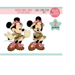 Safari Minnie Mouse Clipart SVG, PNG, EPS, Vector, Digital, Instant Download, silhouette file, Themed Centerpieces, T Sh