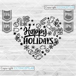 Happy Holiday Sign svg | Merry Christmas Sign svg | Holiday svg | Christmas svg | Christmas Shirt svg | Holiday Shirt sv