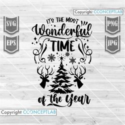 Most Wonderful Time of the Year svg | Christmas Sign svg | Merry Christmas svg | Christmas Clipart | Christmas Cutfile|