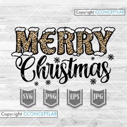 Merry Christmas Sign svg | Christmas svg | Christmas Clipart | Christmas Cutfile | Leopard Christmas svg | Christmas Shi