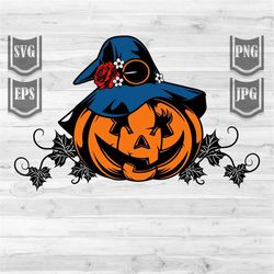 Cuttie Pumpkin Svg File || Pumpkin Witch Hat Svg || Halloween Svg || Halloween Pumpkin Svg || Witch Hat Svg || Cutting F