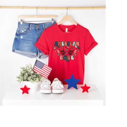 American Babe Shirt, Stars and Stripes Shirt, 4th of July Shirts, Stars Peace and Stripes Retro, American Flag Shirt, 4t