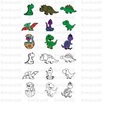 Dinosaur SVG, Dinosaurs Clipart, Svg Files, T-Rex SVG, Dinosaur Cut Files