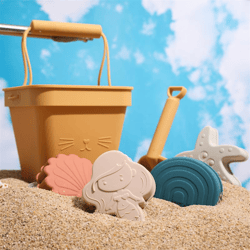 Children's Silicone Beach Bucket Set Beach Vacation Water Play