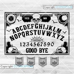 Ouija Board svg | Dead Spirit Clipart | Horror Game Stencil | Spirit of the Glass Cut File | Halloween Witchcraft dxf |