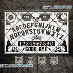 Ouija Board svg | Dead Spirit Clipart | Horror Game Stencil | Spirit of the Glass Cut File | Halloween Witchcraft dxf |