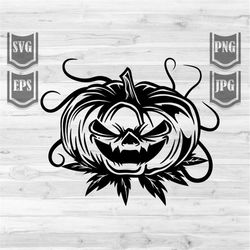 Scary Pumpkin Svg File || Halloween Svg || Halloween Pumpkin shirt || Pumping stickers || Pumpkin Clipart || Cutting Fil