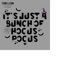 It's Just A Bunch Of Hocus Pocus Png, Witchy Halloween Png, Witch Broom png, Witchy Aesthetic, Hocus Pocus Design, Sande