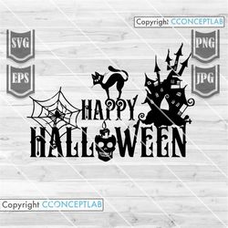 Happy Halloween Svg File || Halloween Cut Files || Halloween Clipart || Horror svg || Halloween Shirt || Creepy Svg || H