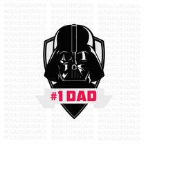 Darth Vader - 1DAD  Svg, Dxf, Png, Cricut
