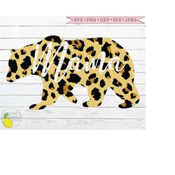 Mama Bear svg, Leopard Print svg Mom Life svg Mommy svg Cheetah svg Animal Print svg files for Cricut Downloads Silhouet