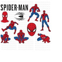 SPIDERMAN CLIPART, Bundle, Spiderman SVG, Spiderman Birthday, Spiderman Download, Spiderman