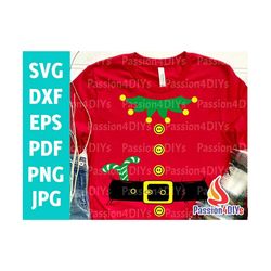 Christmas Elf Costume Svg, Elf Suit svg, Elf costume Cutting File, Elf Outfit Svg Pdx Png, Christmas Shirt, Baby Clipart