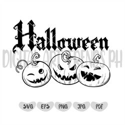Halloween Pumpkin SVG, Pumpkin Face ,Carving ,Jack O Lantern, EPS , PNG, Jpg, Cut File, Clipart,Shirt, Cricut,Silhouette