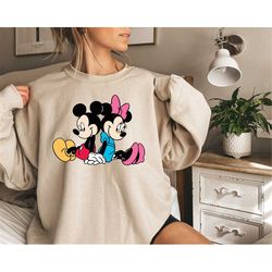 Mickey and minnie in love sweatshirt,disney sweatshirt,love disney matching couples sweatshirt,disney family sweats,matc