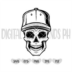 Dad Hat Skull SVG | Skeleton Baseball Cap SVG | Dad Svg | Dad Life Svg | Dad Hat Svg | Dad Hat Svg Cut Files for Cricut